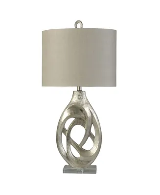 StyleCraft Champagne Silver Transitional Crystal Accented Table Lamp