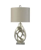 StyleCraft Champagne Silver Transitional Crystal Accented Table Lamp