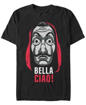 Fifth Sun Men's La Casa De Papel Bella Ciao Mask Short Sleeve T-Shirt