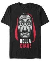 Fifth Sun Men's La Casa De Papel Bella Ciao Mask Short Sleeve T-Shirt