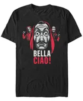 Fifth Sun Men's La Casa De Papel Bella Ciao Masked Trio Short Sleeve T-Shirt