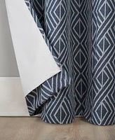Scott Living Gresham Geometric 100% Blackout Grommet Curtain Panel, 96" x 52"