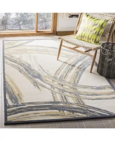 Martha Stewart Collection MSR4733A Gray and Gold 2'3" x 10' Runner Area Rug