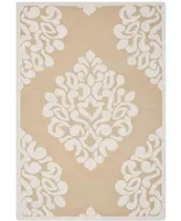 Martha Stewart Collection Floret Damask MSR4545C Beige 5' x 8' Area Rug