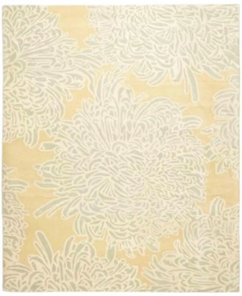 Martha Stewart Collection Chrysanthemum Msr4542d Gold Rug