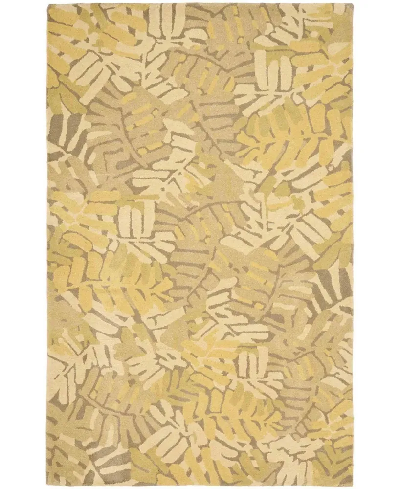 Martha Stewart Collection Palm Leaf MSR4548C Gold 9' x 12' Area Rug