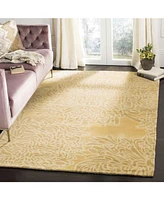 Martha Stewart Collection Chrysanthemum MSR4542A Beige 9' x 12' Area Rug