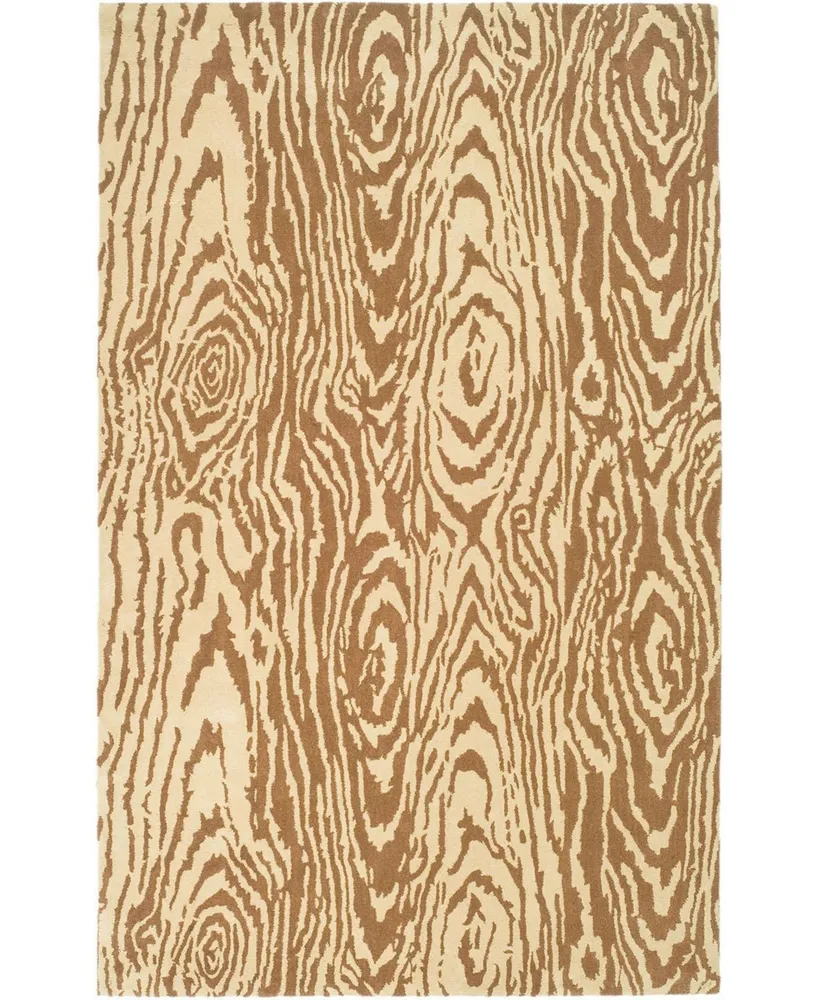 Martha Stewart Collection Layered Faux Bois MSR4534A Brown 9' x 12' Area Rug