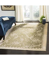 Martha Stewart Collection Fountain Swirl MSR4449A Green 4' x 5'7" Area Rug