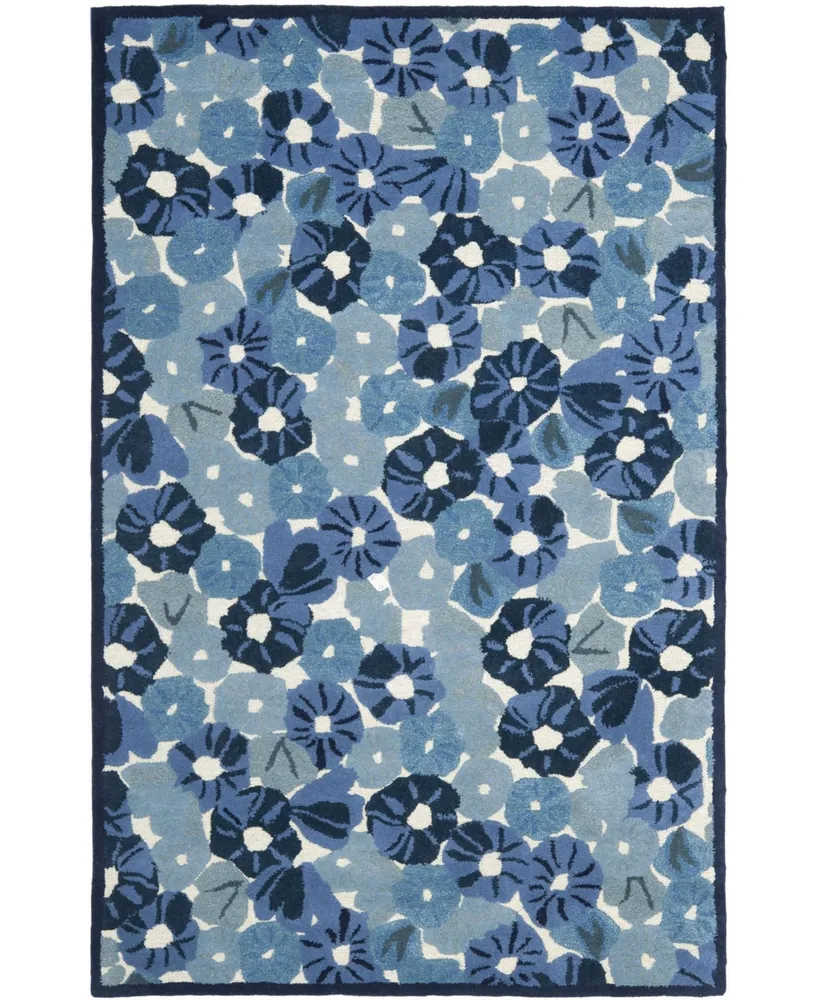 Martha Stewart Collection Poppy Field MSR3625A Azure 9'6" x 13'6" Area Rug