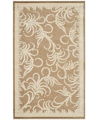 Martha Stewart Collection Fountain Swirl MSR4449B Taupe 7'10" x 11'2" Area Rug