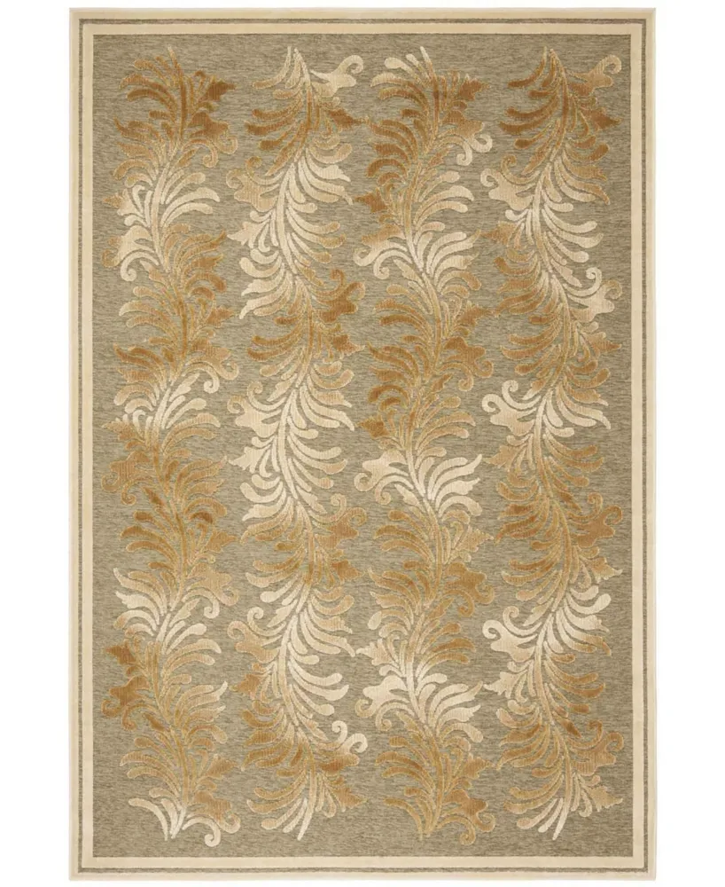 Martha Stewart Collection Plume Stripe MSR4448A Green 8' x 11'2" Area Rug