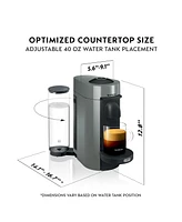 Nespresso Vertuo Plus Coffee and Espresso Machine by De'Longhi with Aeroccino, Grey