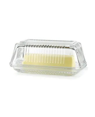 Circle Glass Farm Butter Dish