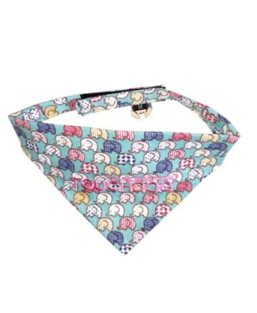 Touchdog Bad To The Bone Elephant Patterned Fashionable Stay Put Bandana Collection