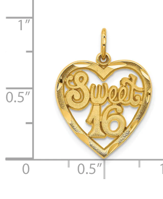 Engravable Heart Charm in 14k Yellow Gold