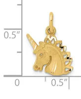 Unicorn Charm Pendant in 14k Yellow Gold