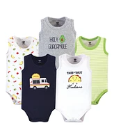 Hudson Baby Baby Boys Cotton Sleeveless Bodysuits 5pk