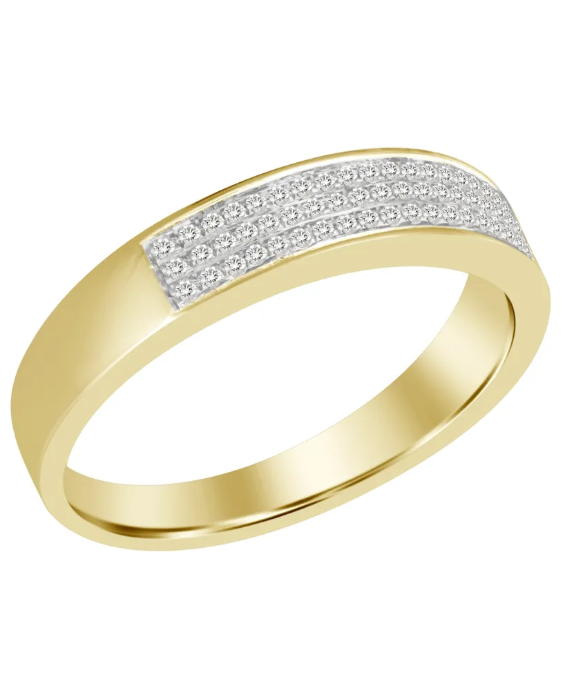 Men's Diamond (1/5 ct.t.w.) Band in 10k Yellow Gold