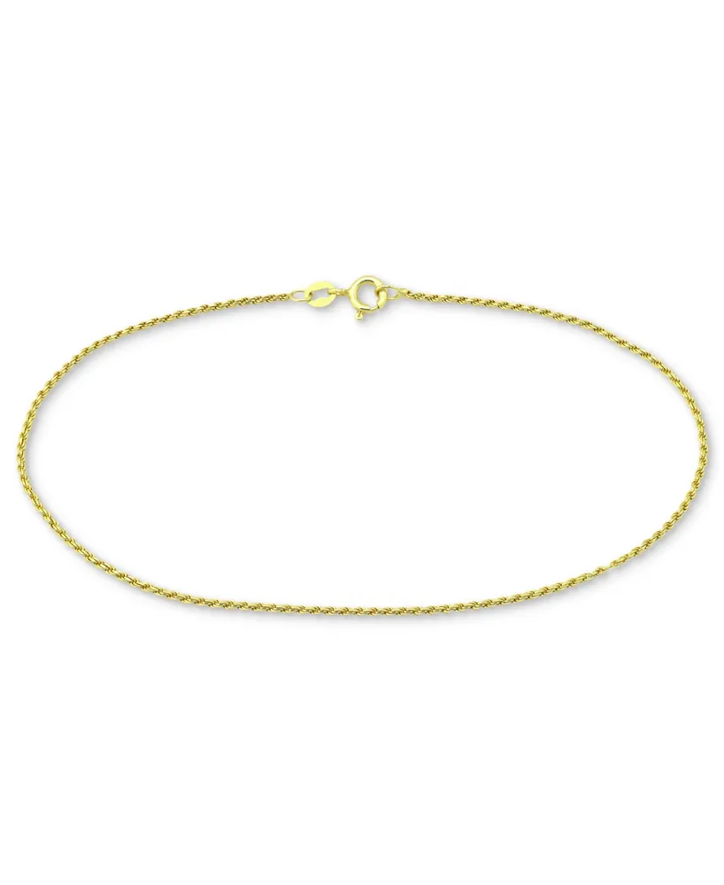 Giani Bernini Twist Rope Ankle Bracelet 18k Gold-Plated Sterling Silver, also available Created for Macy's