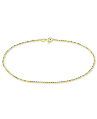 Giani Bernini Twist Rope Ankle Bracelet 18k Gold-Plated Sterling Silver, also available Created for Macy's