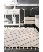 nuLoom Jinny APPE01A Ivory 3' x 5' Area Rug