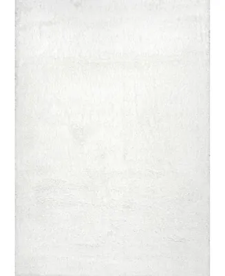 nuLoom Gynel OZAS01A White 6'7" x 9' Area Rug