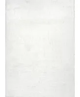 nuLoom Gynel OZAS01A White 6'7" x 9' Area Rug