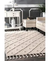 nuLoom Jinny APPE01A Ivory 3' x 5' Area Rug