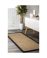 nuLoom Elijah BHSG01C Black 2'6" x 10' Runner Rug