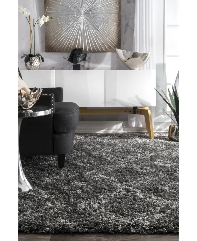 nuLoom Iola OZSG18B Gray 2'6" x 6' Runner Rug