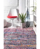 nuLoom Rochell VIAG01B Indigo 2'6" x 8' Runner Rug