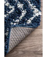 nuLoom Iola OZSG18C Blue 6'7" x 9' Area Rug