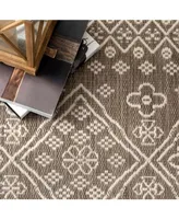 nuLoom Kandace OWDN24D Beige 5'3" x 7'6" Outdoor Area Rug