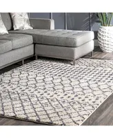 nuLoom Barbara GROC01A Beige 4' x 6' Area Rug