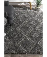 nuLoom Iola OZSG18B Gray 2'6" x 6' Runner Rug