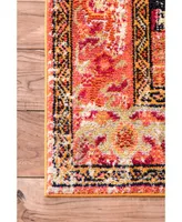 nuLoom Mackenzie KKCB10B Orange 2'6" x 8' Runner Rug