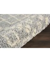 Closeout! Nourison Home Moroccan Shag MRS02 Silver 5'3" x 7'11" Area Rug