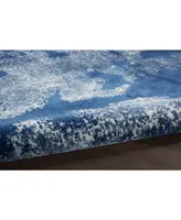 Nourison Home Etchings ETC03 Blue 5'3" x 7'3" Area Rug