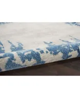 Nourison Home Etchings Etc04 Ivory Blue Rug