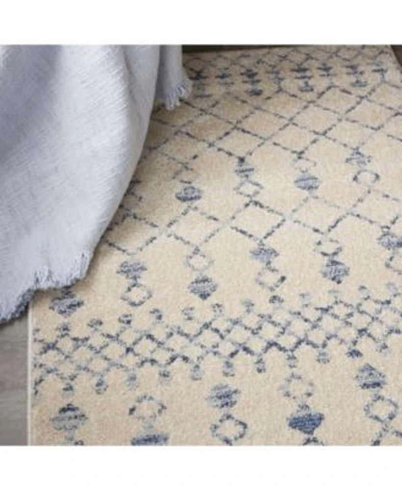 Nourison Home Palermo Pmr03 Beige Blue Rug