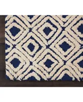 Nourison Home Deco Mod DEC02 Navy and Ivory 2'3" x 7'6" Runner Rug