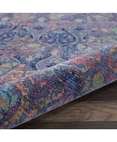 Nourison Home Ankara Global ANR08 Navy and Multi 5'3" x 7'6" Area Rug