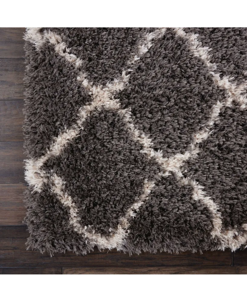 Nourison Home Luxe Shag LXS02 Charcoal 4' x 6' Area Rug