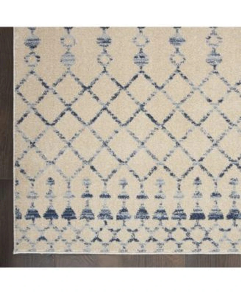 Nourison Home Palermo Pmr03 Beige Blue Rug