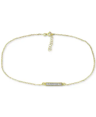 Giani Bernini Cubic Zirconia Bar Ankle Bracelet, Created for Macy's