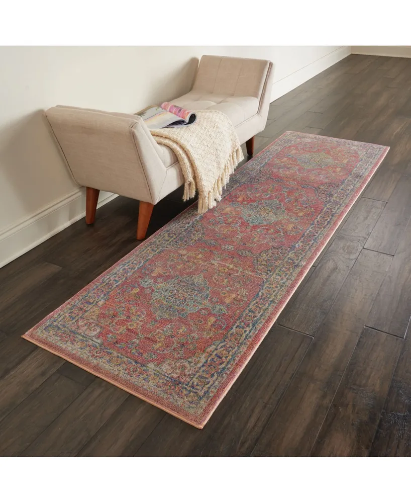 Nourison Home Ankara Global ANR01 Multi 2'4" x 8' Runner Rug