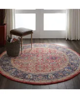 Nourison Home Ankara Global ANR02 Red 4' Round Rug