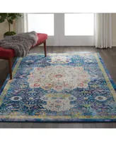 Nourison Home Ankara Global ANR03 Blue 4' x 6' Area Rug