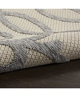 Nourison Home Cozumel CZM04 Cream and Gray 4' x 6' Outdoor Area Rug